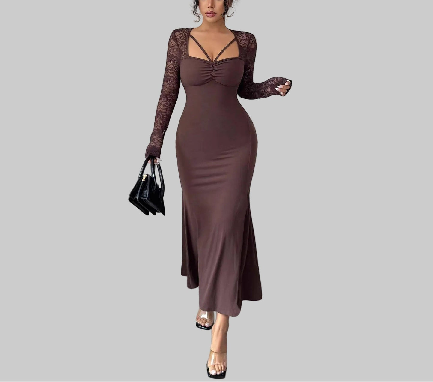 Vestido Romance en Marrón